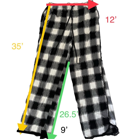 🎉6/$26🎉VICTORIA’S SECRET Buffalo Plaid Wide Leg PJ Pants - Picture 2 of 4
